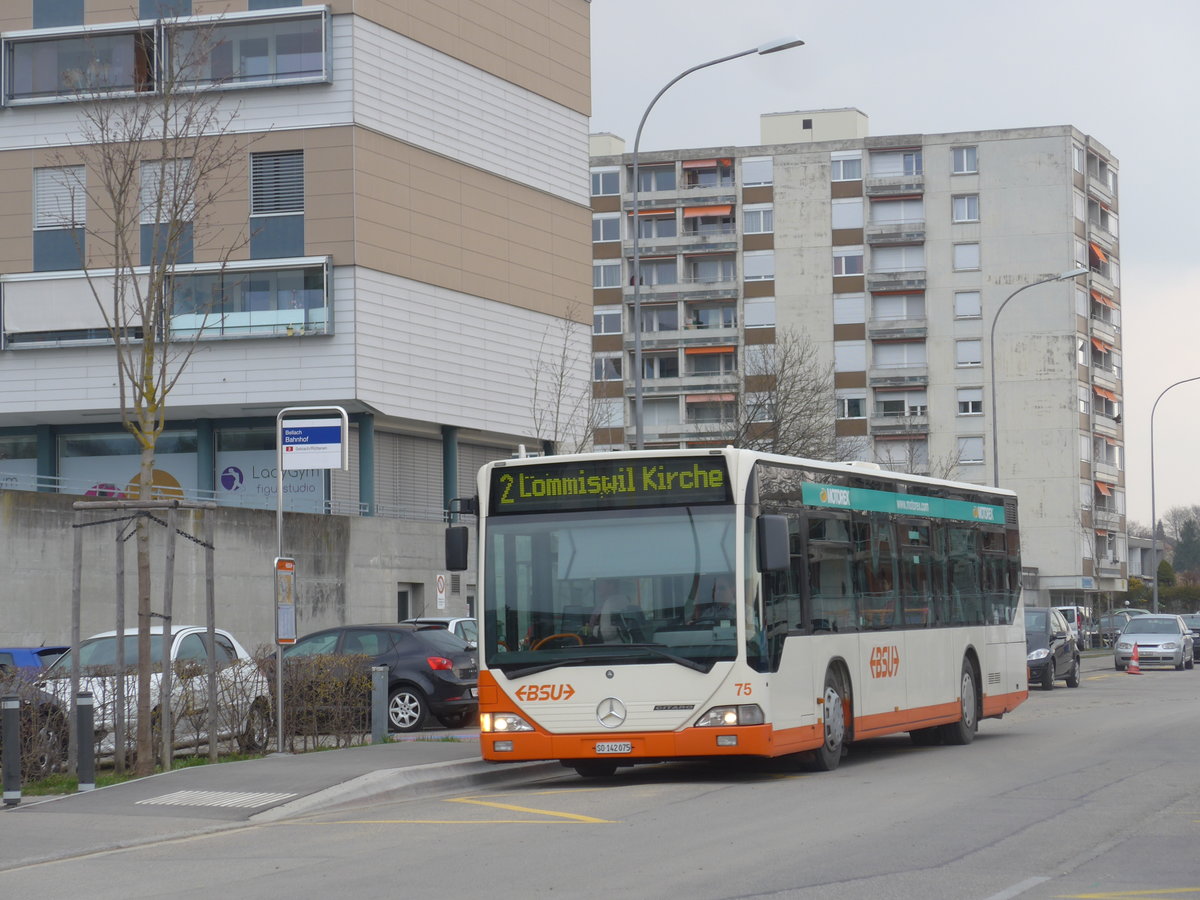 (189'651) - BSU Solothurn - Nr. 75/SO 142'075 - Mercedes am 26. Mrz 2018 beim Bahnhof Bellach