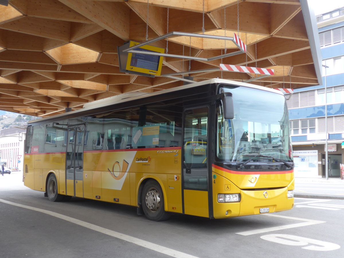 (189'770) - PostAuto Wallis - Nr. 4/VS 355'166 - Irisbus am 30. Mrz 2018 beim Bahnhof Sion