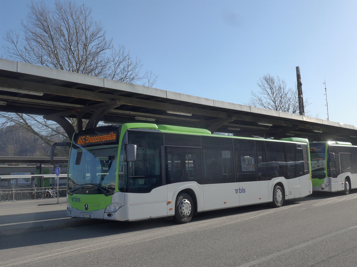 (190'016) - Busland, Burgdorf - Nr. 113/BE 755'113 - Mercedes am 7. April 2018 beim Bahnhof Burgdorf