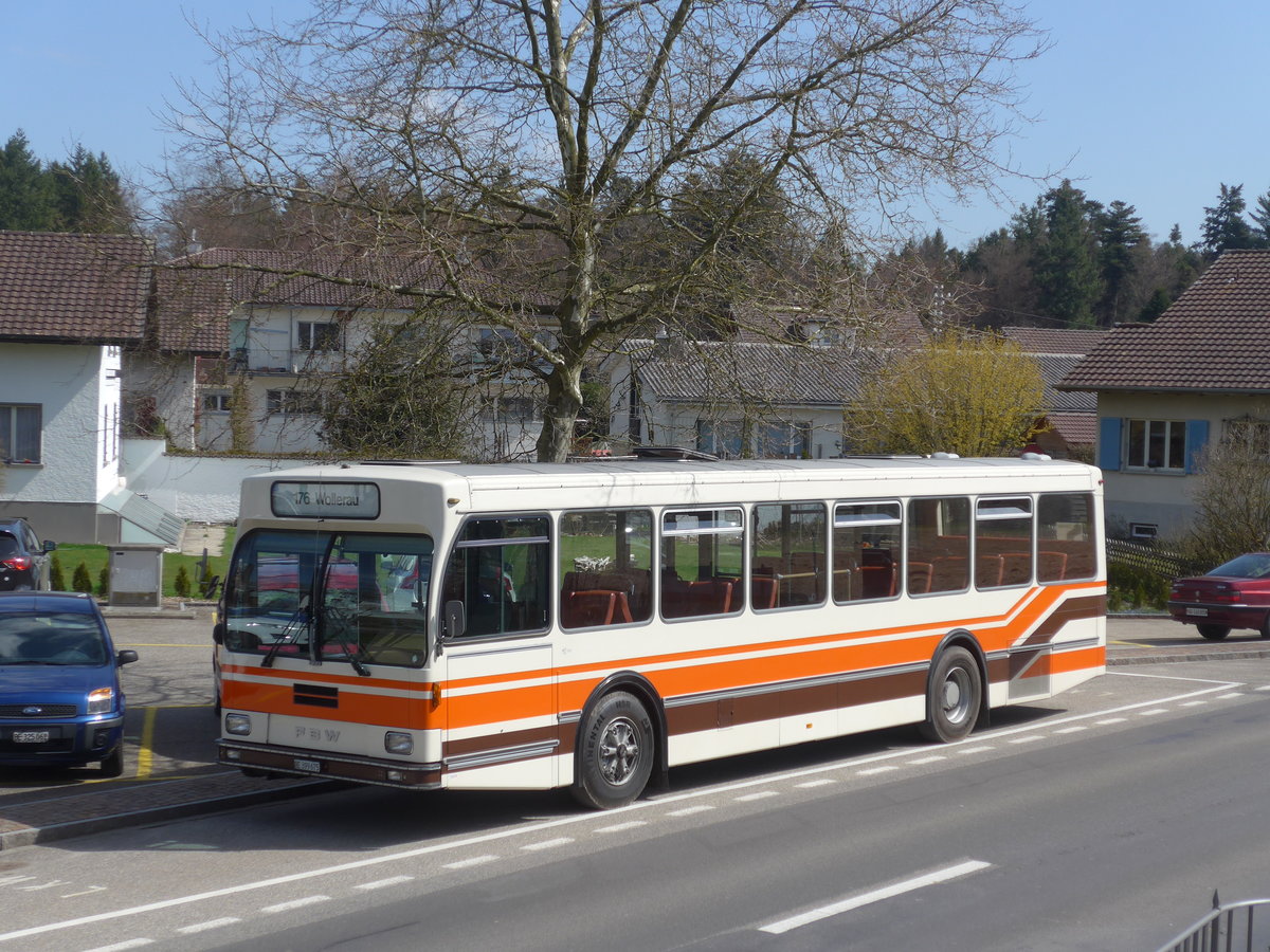 (190'068) - Wegmller, Mnsingen - BE 399'675 - FBW/R&J (ex Bamert, Wollerau) am 7. April 2018 in Kernenried, Gasthof Lwen