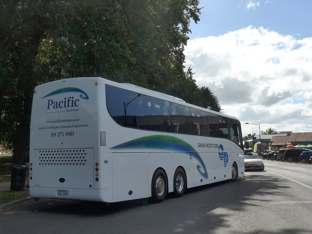 (190'840) - Pacific Tourways, Auckland - Nr. 1161/KWL348 - Scania/KiwiBus am 22. April 2018 in Matamata