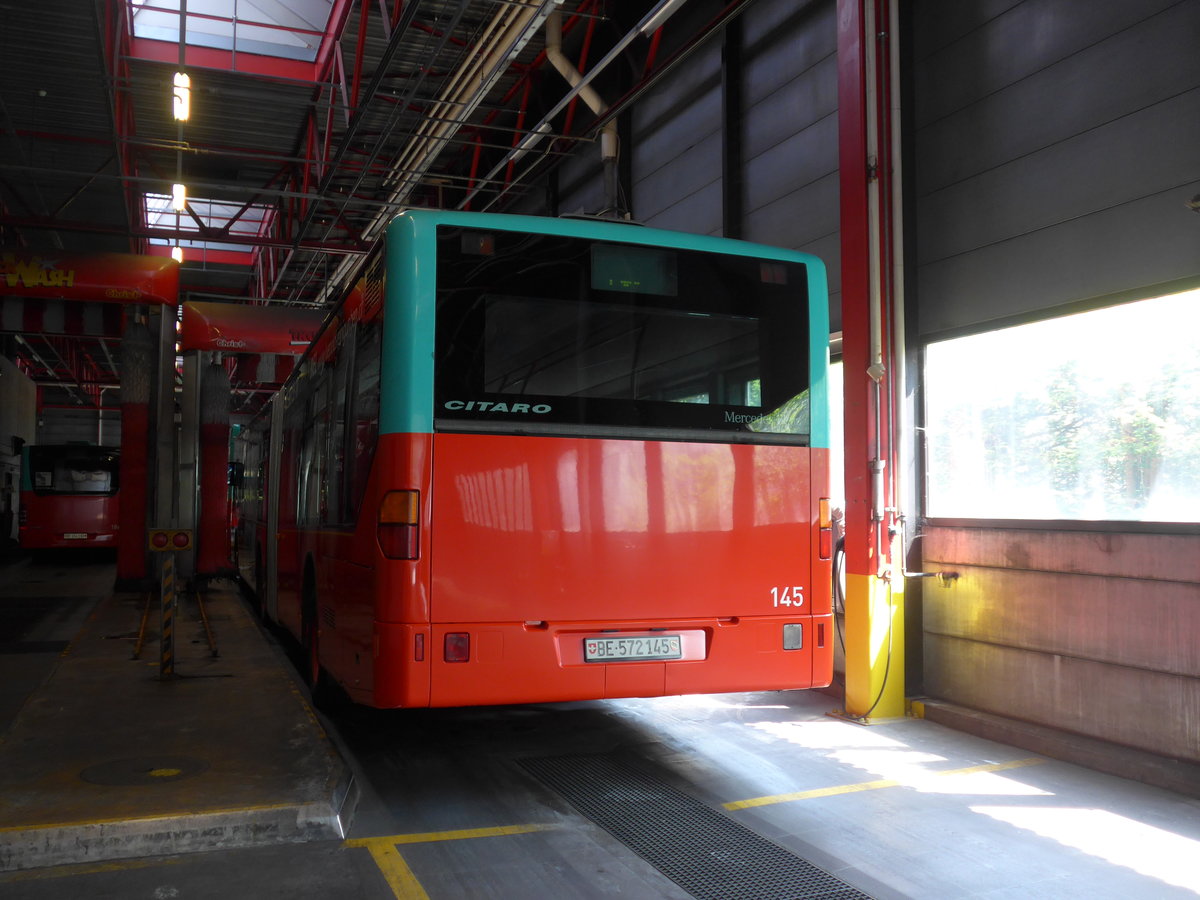(192'838) - VB Biel - Nr. 145/BE 572'145 - Mercedes am 6. Mai 2018 in Biel, Depot