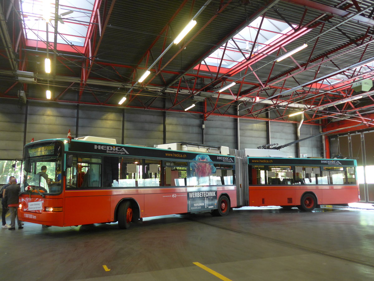 (192'842) - VB Biel - Nr. 84 - NAW/Hess Gelenktrolleybus am 6. Mai 2018 in Biel, Depot