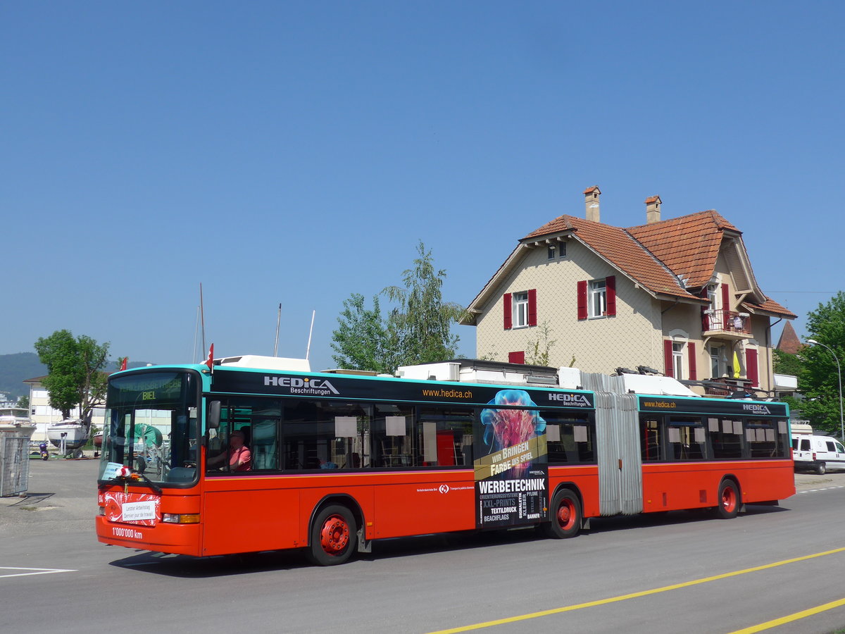 (192'894) - VB Biel - Nr. 84 - NAW/Hess Gelenktrolleybus am 6. Mai 2018 in Biel, Schloss-Strasse