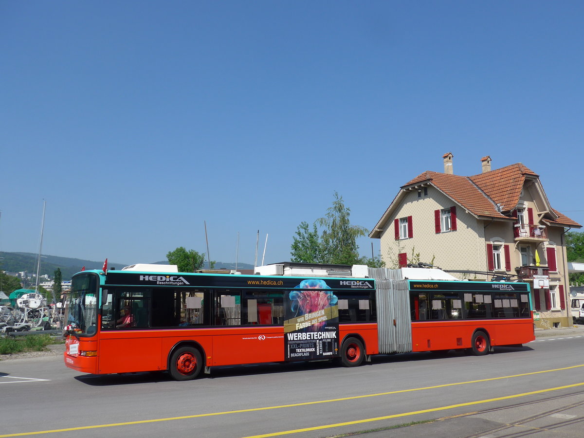 (192'895) - VB Biel - Nr. 84 - NAW/Hess Gelenktrolleybus am 6. Mai 2018 in Biel, Schloss-Strasse