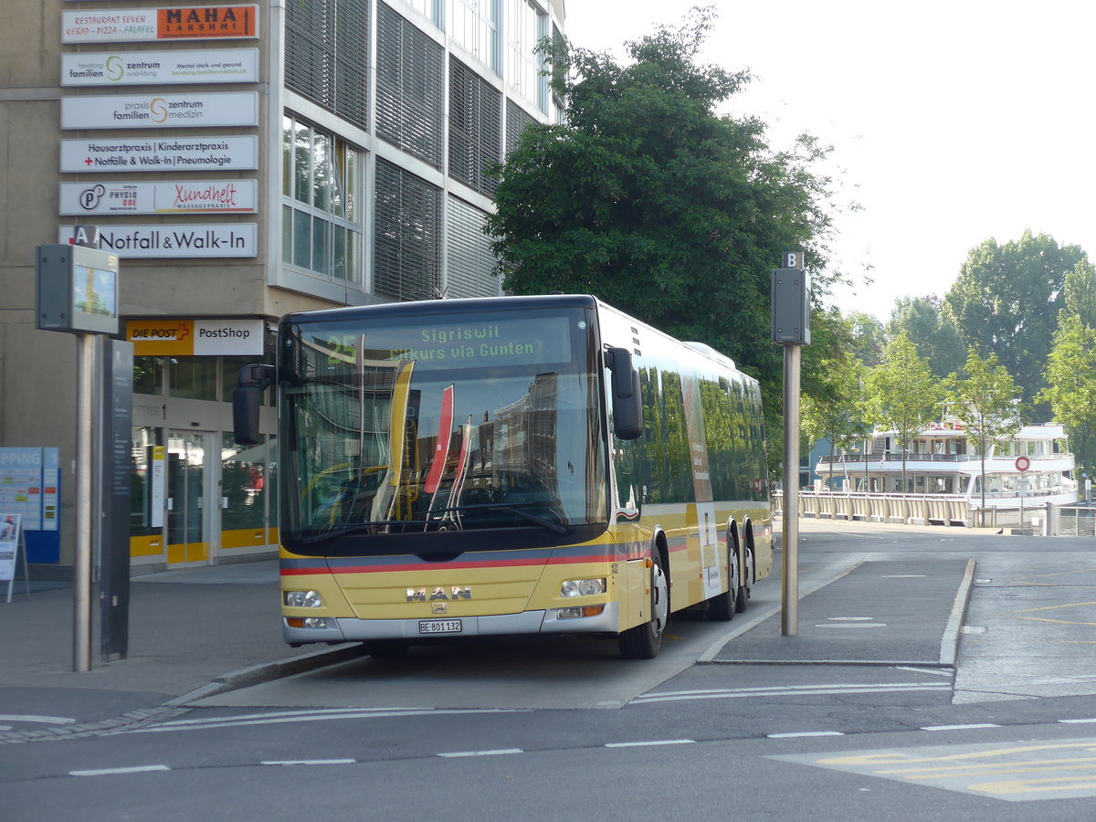 (193'639) - STI Thun - Nr. 132/BE 801'132 - MAN am 3. Juni 2018 beim Bahnhof Thun