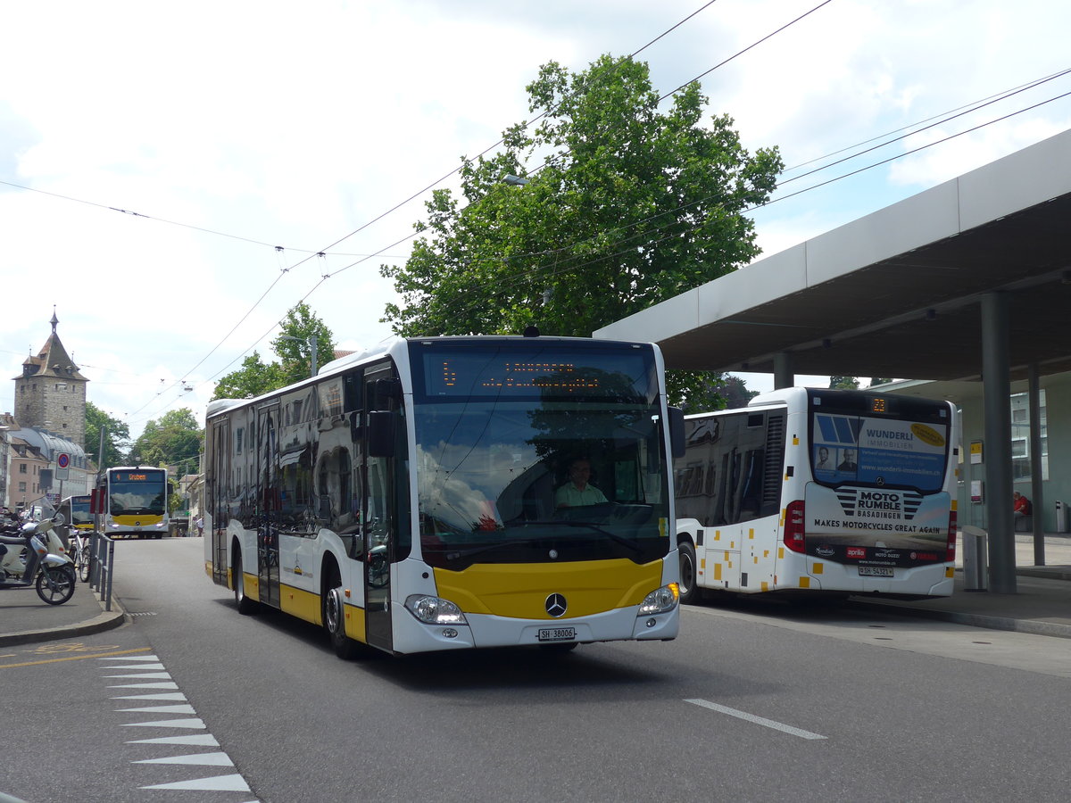 (193'938) - VBSH Schaffhausen - Nr. 6/SH 38'006 - Mercedes am 10. Juni 2018 beim Bahnhof Schaffhausen