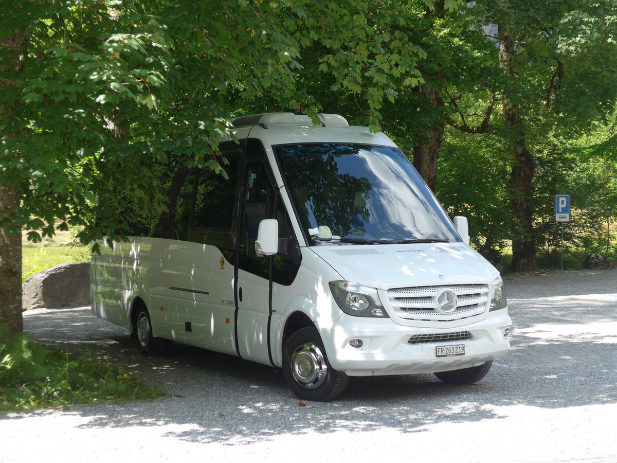 (194'438) - Busmiete, Mnchenstein - FR 263'219 - Mercedes/Sitcar am 25. Juni 2018 in Trmmelbach, Trmmelbachflle