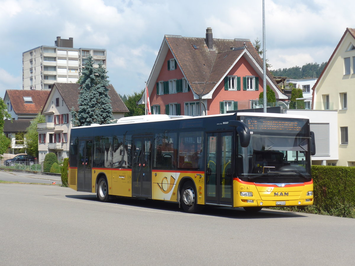(194'562) - Kistler, Reichenburg - SZ 120'606 - MAN am 7. Juli 2018 beim Bahnhof Uznach