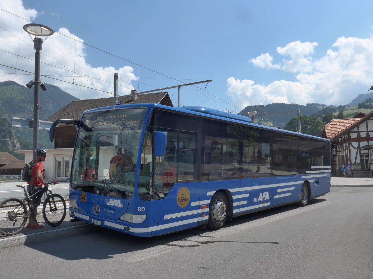 (194'699) - AFA Adelboden - Nr. 90/BE 398'916 - Mercedes am 9. Juli 2018 beim Bahnhof Zweisimmen