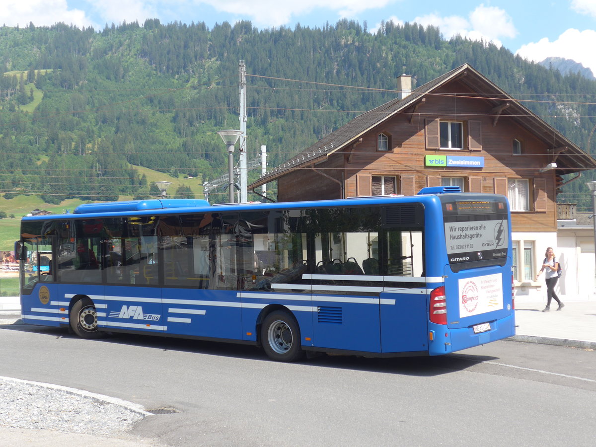 (194'722) - AFA Adelboden - Nr. 58/BE 611'224 - Mercedes am 9. Juli 2018 beim Bahnhof Zweisimmen