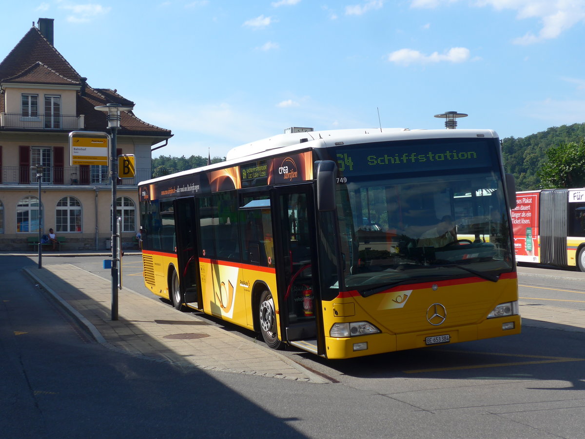 (194'732) - PostAuto Bern - BE 653'384 - Mercedes (ex Nr. 532; ex BE 610'544; ex BE 614'044) am 9. Juli 2018 beim Bahnhof Spiez