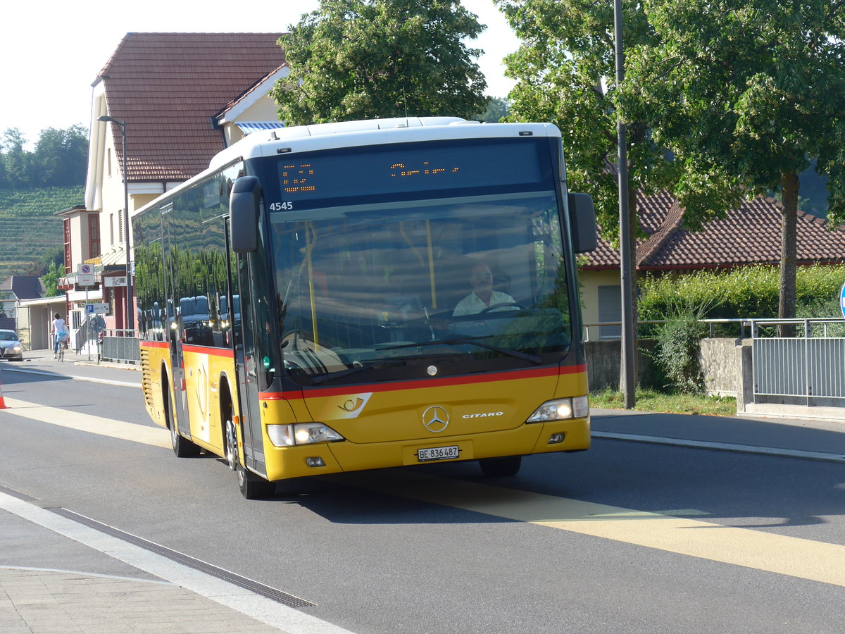 (194'753) - PostAuto Bern - BE 836'487 - Mercedes (ex Nr. 533; ex BE 653'387) am 9. Juli 2018 beim Bahnhof Spiez