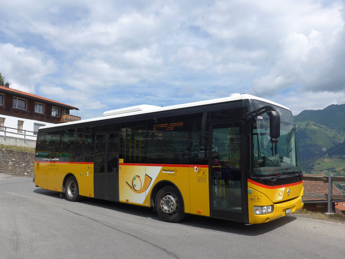 (194'829) - PostAuto Graubnden - GR 168'876 - Irisbus am 15. Juli 2018 in Tschiertschen, Kehrplatz