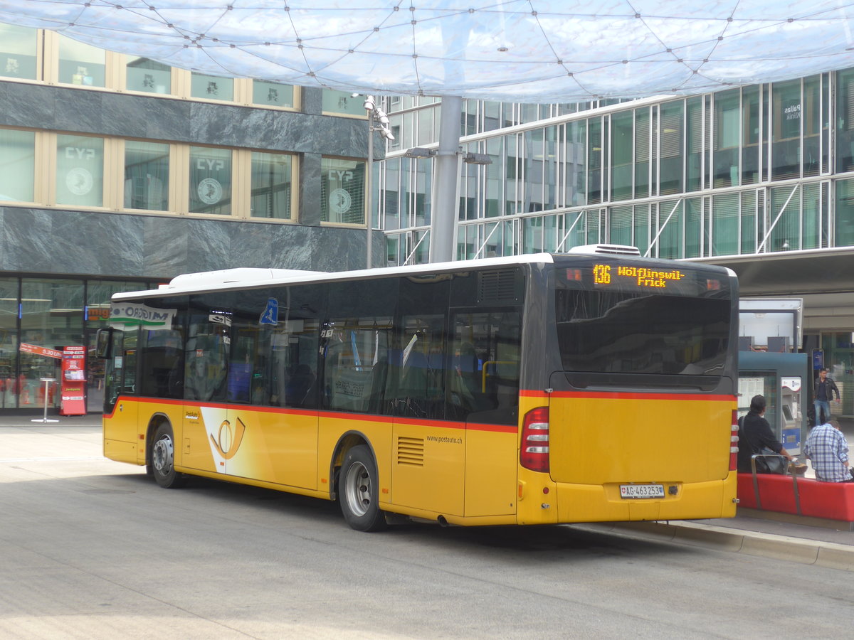 (195'074) - Brem, Wlflinswil - AG 463'253 - Mercedes (ex PostAuto Nordschweiz) am 23. Juli 2018 beim Bahnhof Aarau