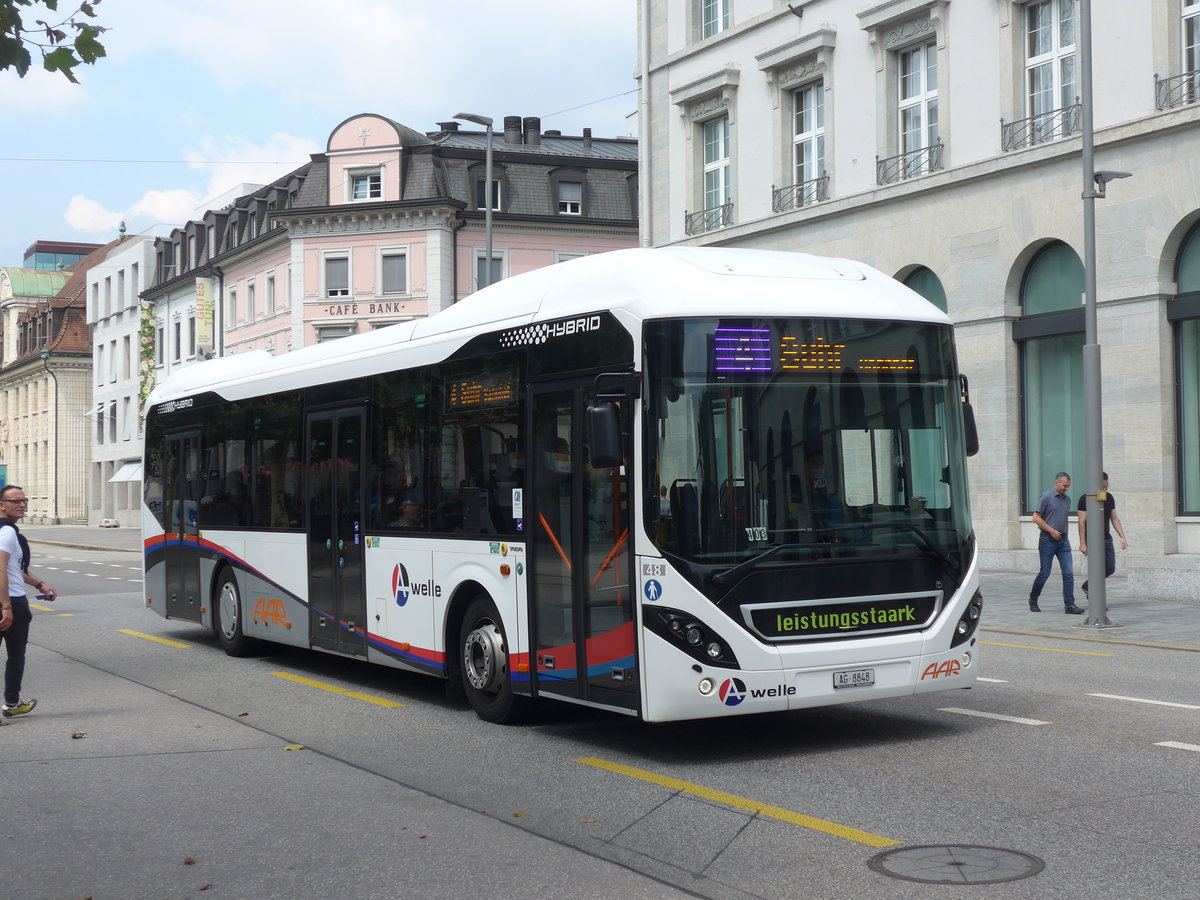 (195'080) - AAR bus+bahn, Aarau - Nr. 48/AG 8848 - Volvo am 23. Juli 2018 beim Bahnhof Aarau