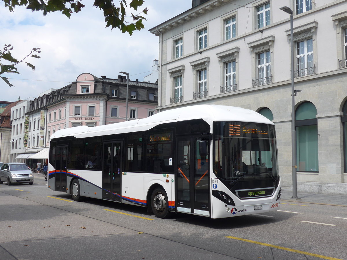 (195'091) - AAR bus+bahn, Aarau - Nr. 43/AG 389'243 - Volvo am 23. Juli 2018 beim Bahnhof Aarau