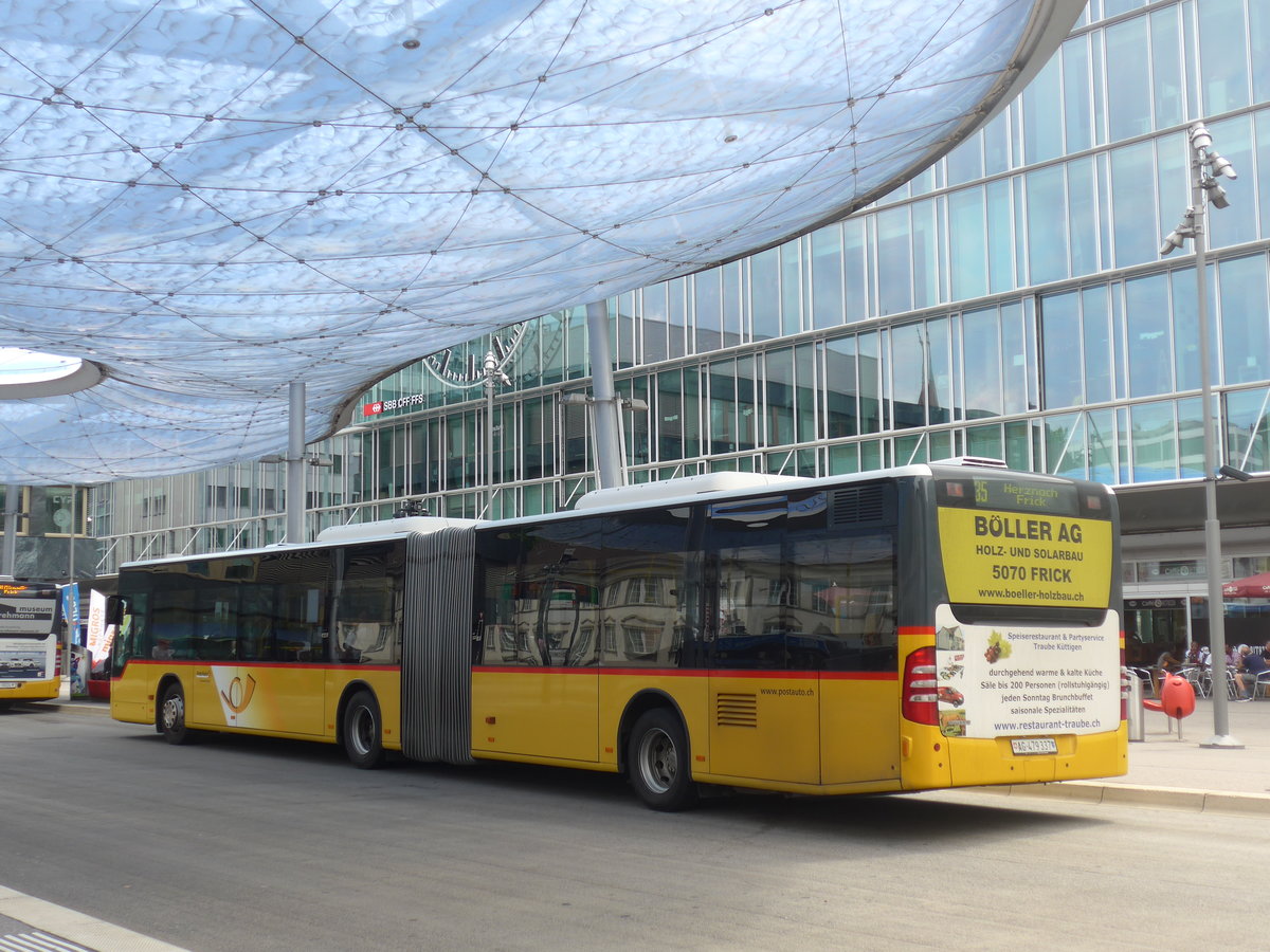 (195'104) - PostAuto Nordschweiz - AG 479'337 - Mercedes am 23. Juli 2018 beim Bahnhof Aarau