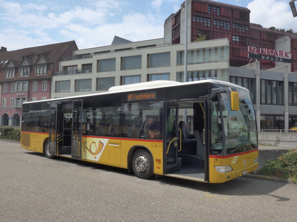 (195'113) - Keller, Hottwil - Nr. 1/AG 19'035 - Mercedes am 23. Juli 2018 beim Bahnhof Brugg