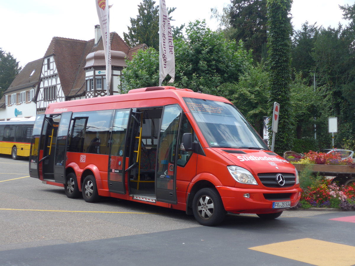 (195'134) - Aus Deutschland: SBG Freiburg - FR-JS 534 - Mercedes am 23. Juli 2018 beim Bahnhof Rheinfelden