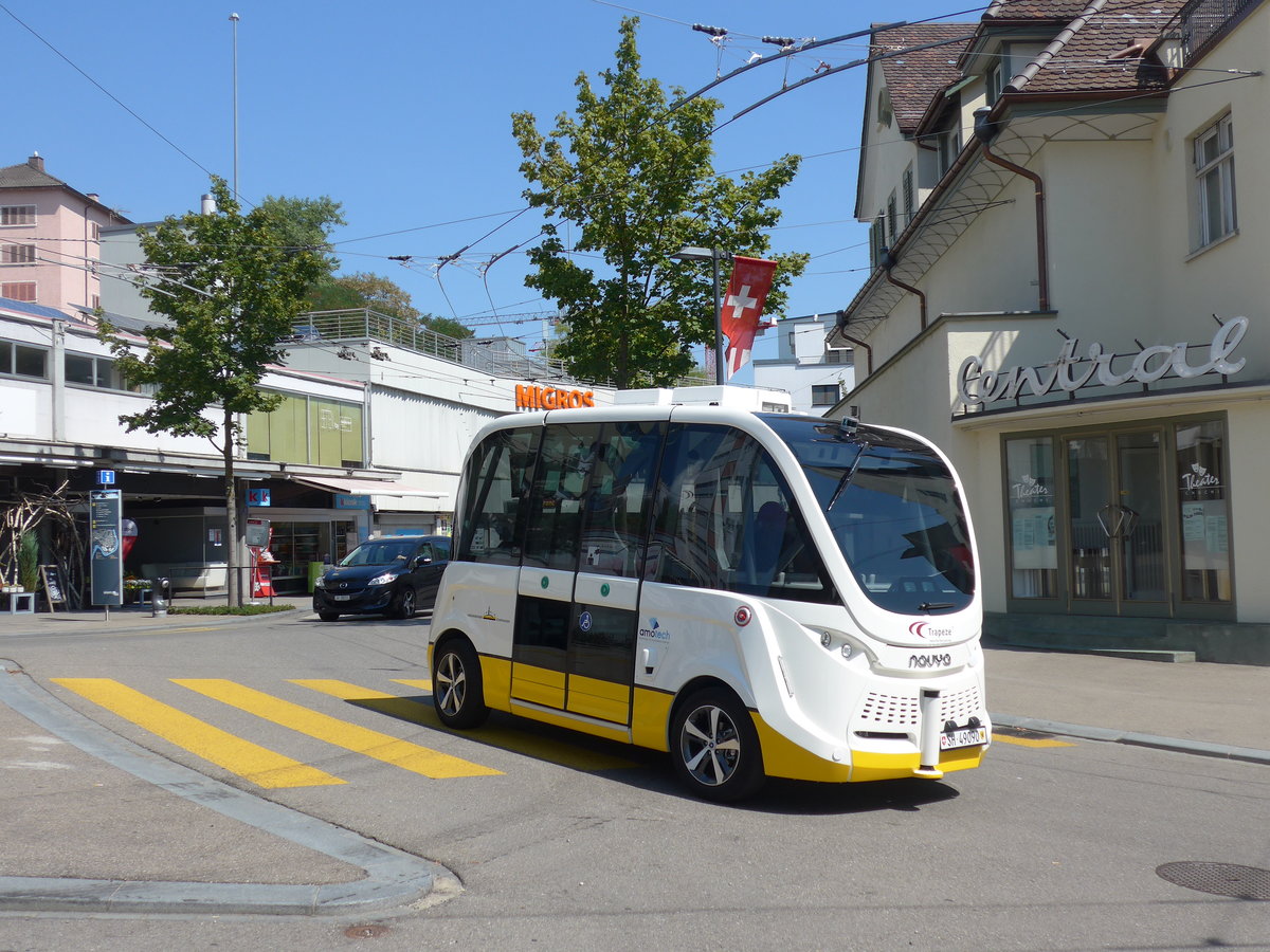 (196'106) - VBSH Schaffhausen - SH 49'090 - Navya am 20. August 2018 in Neuhausen, Zentrum