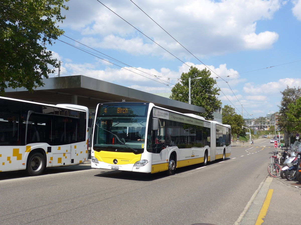 (196'130) - VBSH Schaffhausen - Nr. 12/SH 38'012 - Mercedes am 20. August 2018 beim Bahnhof Schaffhausen