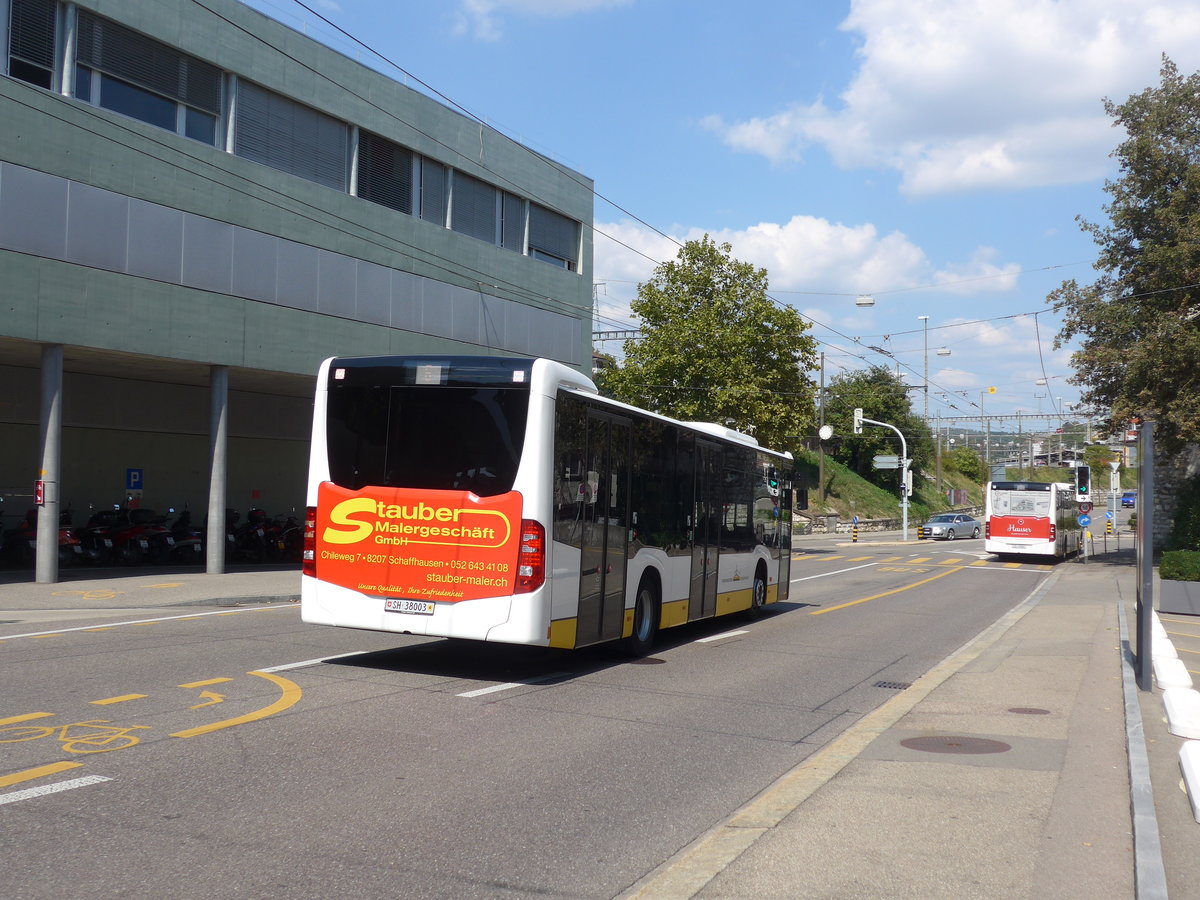 (196'147) - VBSH Schaffhausen - Nr. 3/SH 38'003 - Mercedes am 20. August 2018 beim Bahnhof Schaffhausen