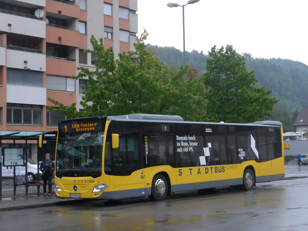 (196'285) - Stadtbus, Feldkirch - FK BUS 16 - Mercedes am 1. September 2018 beim Bahnhof Feldkirch