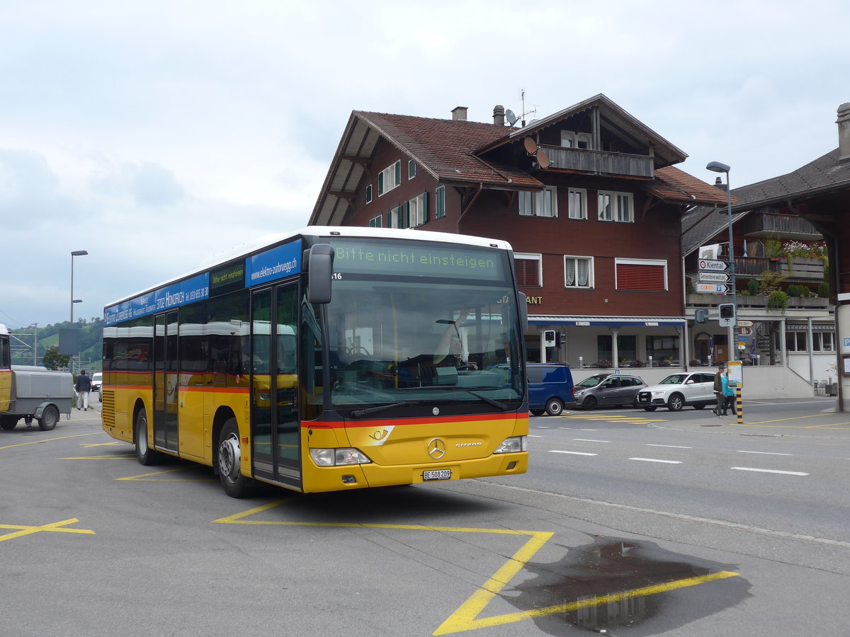 (196'408) - PostAuto Bern - BE 508'209 - Mercedes (ex Portenier, Adelboden Nr. 9) am 2. September 2018 beim Bahnhof Reichenbach