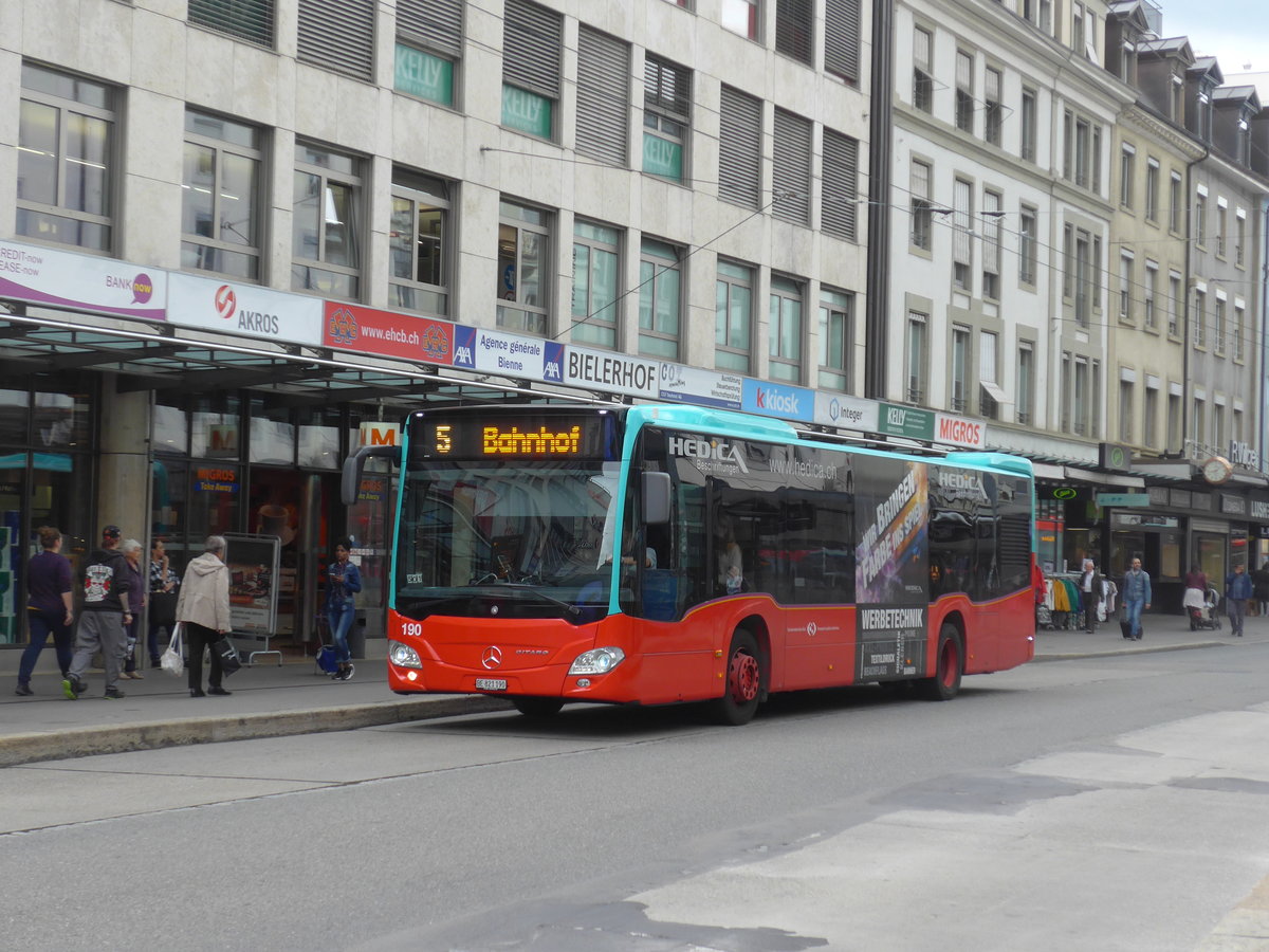 (196'504) - VB Biel - Nr. 190/BE 821'190 - Mercedes am 3. September 2018 in Biel, Guisanplatz