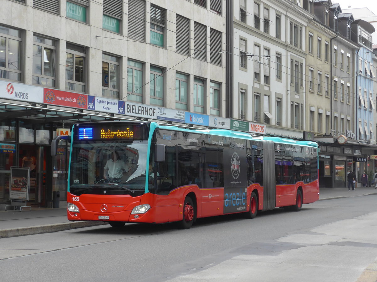 (196'509) - VB Biel - Nr. 165/BE 821'165 - Mercedes am 3. September 2018 in Biel, Guisanplatz
