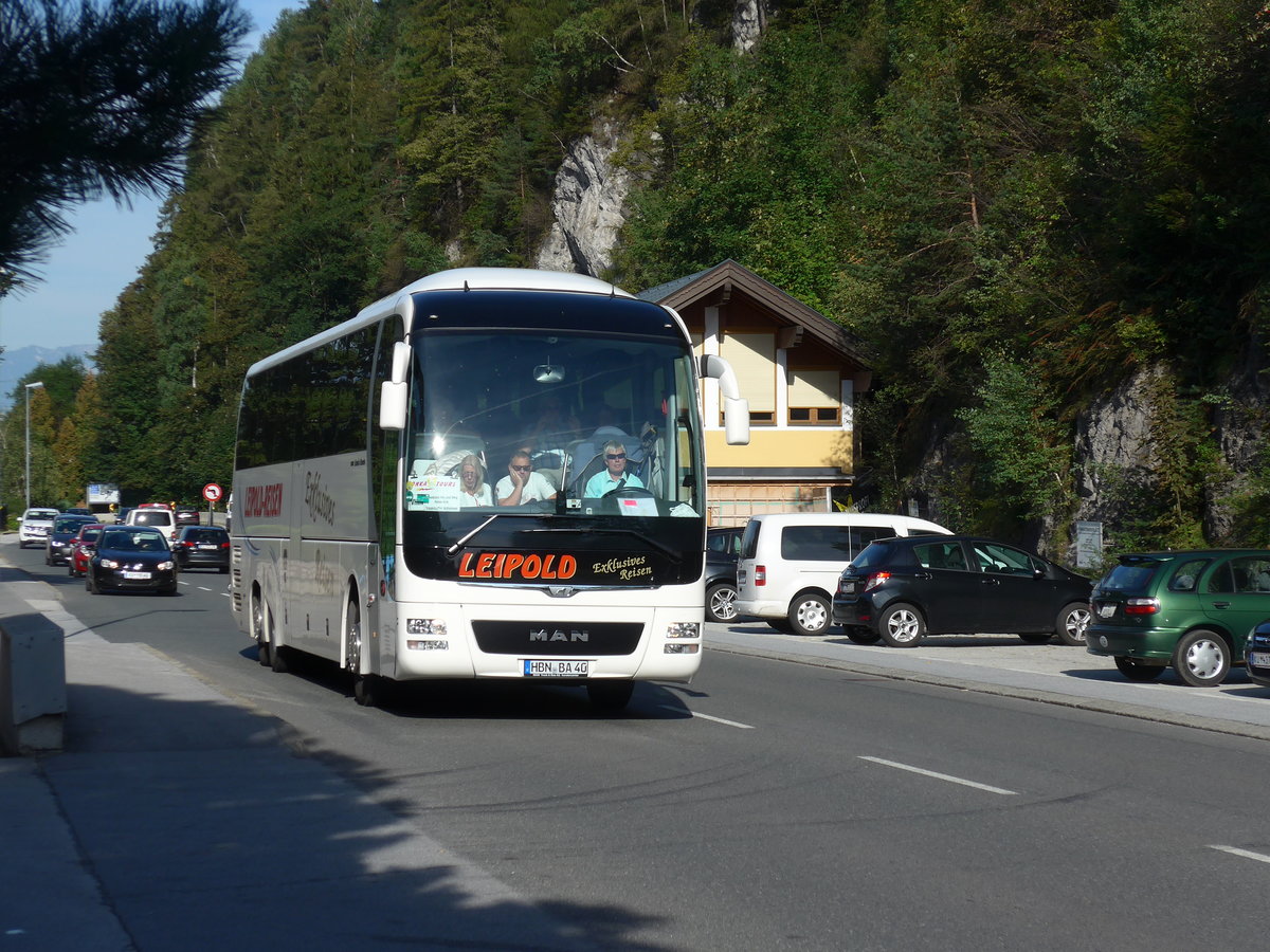 (196'837) - Aus Deutschland: Leipold, Hildburghausen - HBN-BA 40 - MAN am 11. September 2018 in Brixlegg, Innsbrucker Strasse
