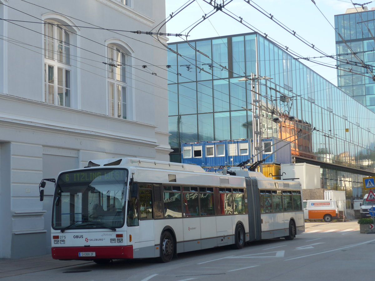 (197'040) - OBUS Salzburg - Nr. 275/S 368 JF - Van Hool (ex Nr. 0275) am 13. September 2018 beim Bahnhof Salzburg