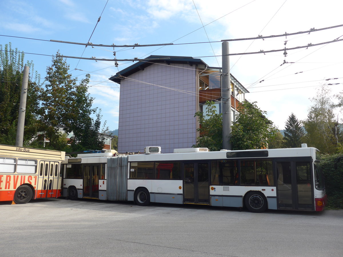 (197'120) - OBUS Salzburg - Nr. 248 - Grf&Stift Gelenktrolleybus (ex Nr. 9768) am 13. September 2018 in Salzburg, Betriebshof