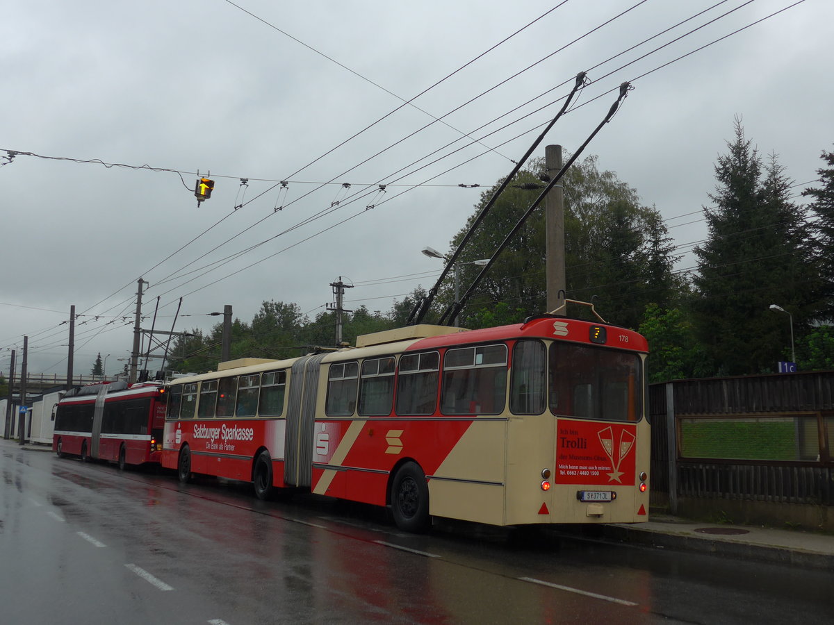 (197'451) - SSV Salzburg (POS) - Nr. 178/S 371 JL - Grf&Stift Gelenktrolleybus am 14. September 2018 beim Bahnhof Salzburg Sd