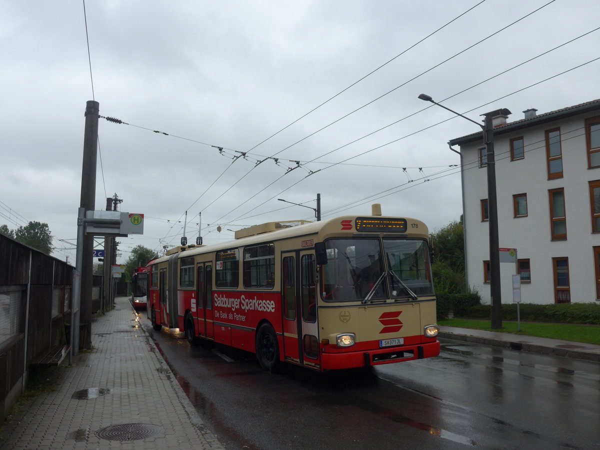 (197'453) - SSV Salzburg (POS) - Nr. 178/S 371 JL - Grf&Stift Gelenktrolleybus am 14. September 2018 beim Bahnhof Salzburg Sd