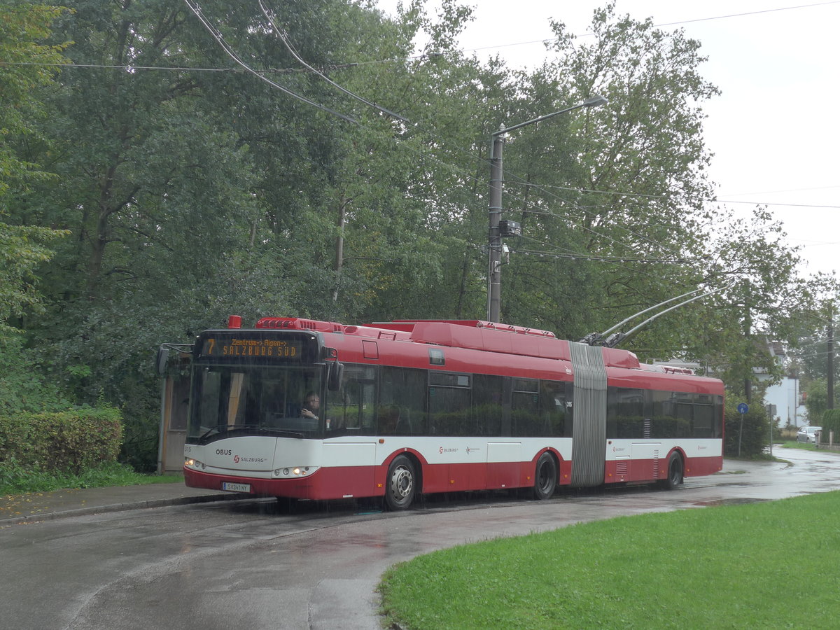(197'468) - OBUS Salzburg - Nr. 315/S 341 NY - Solaris Gelenktrolleybus am 14. September 2018 in Salzburg, Salzachsee