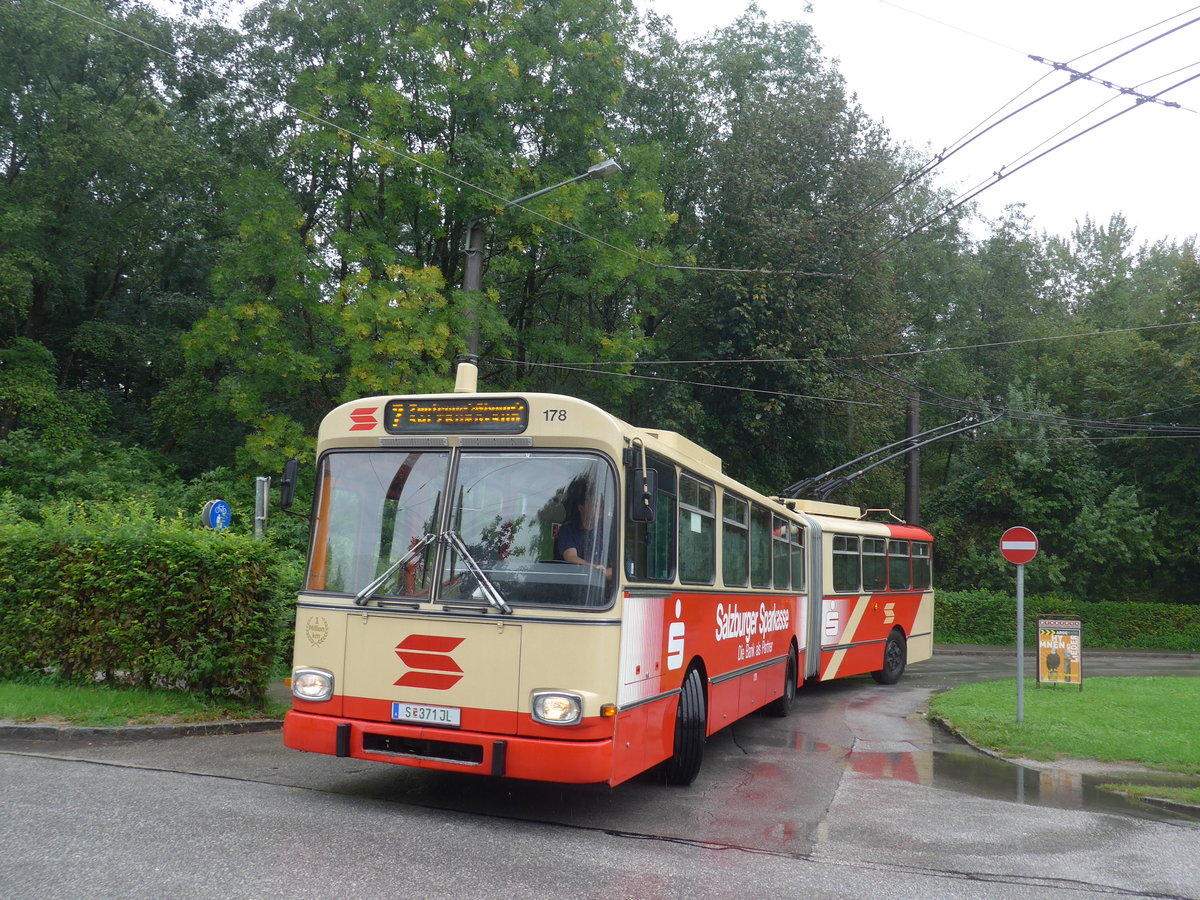 (197'475) - SSV Salzburg (POS) - Nr. 178/S 371 JL - Grf&Stift Gelenktrolleybus am 14. September 2018 in Salzburg, Salzachsee