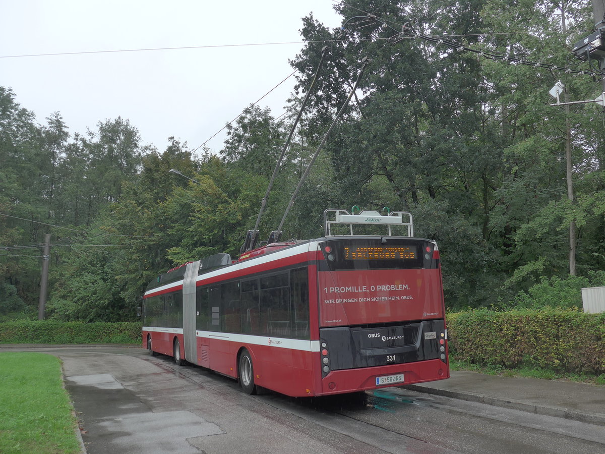(197'477) - OBUS Salzburg - Nr. 331/S 562 RS - Solaris Gelenktrolleybus am 14. September 2018 in Salzburg, Salzachsee