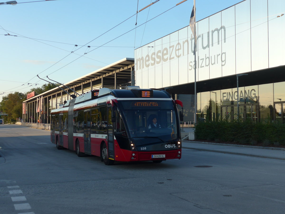 (197'575) - OBUS Salzburg - Nr. 338/S 426 SL - Solaris Gelenktrolleybus am 14. September 2018 in Salzburg, Messe