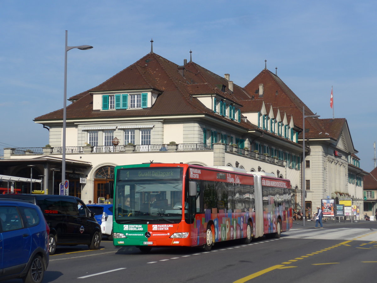 (197'658) - STI Thun - Nr. 137/BE 801'137 - Mercedes am 16. September 2018 beim Bahnhof Thun