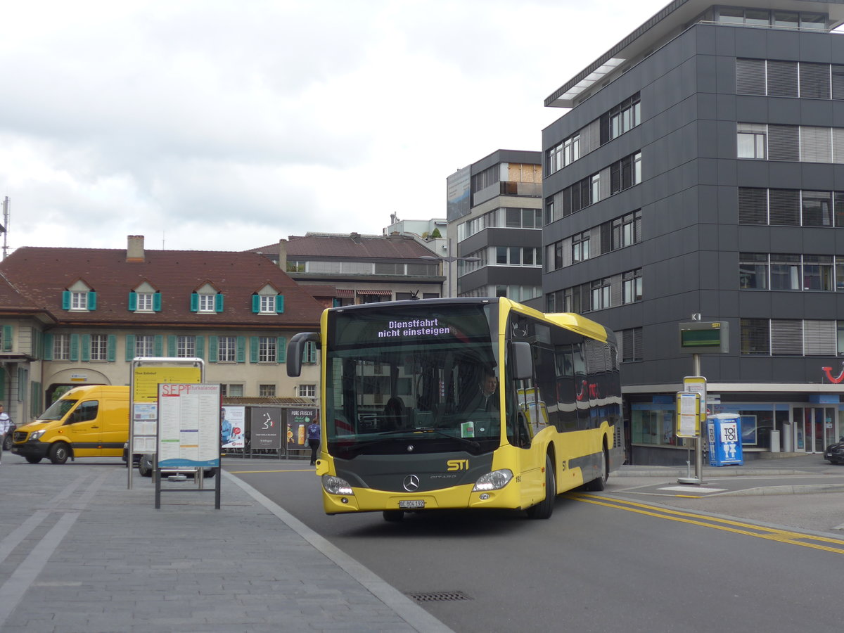 (197'965) - STI Thun - Nr. 192/BE 804'192 - Mercedes am 24. September 2018 beim Bahnhof Thun