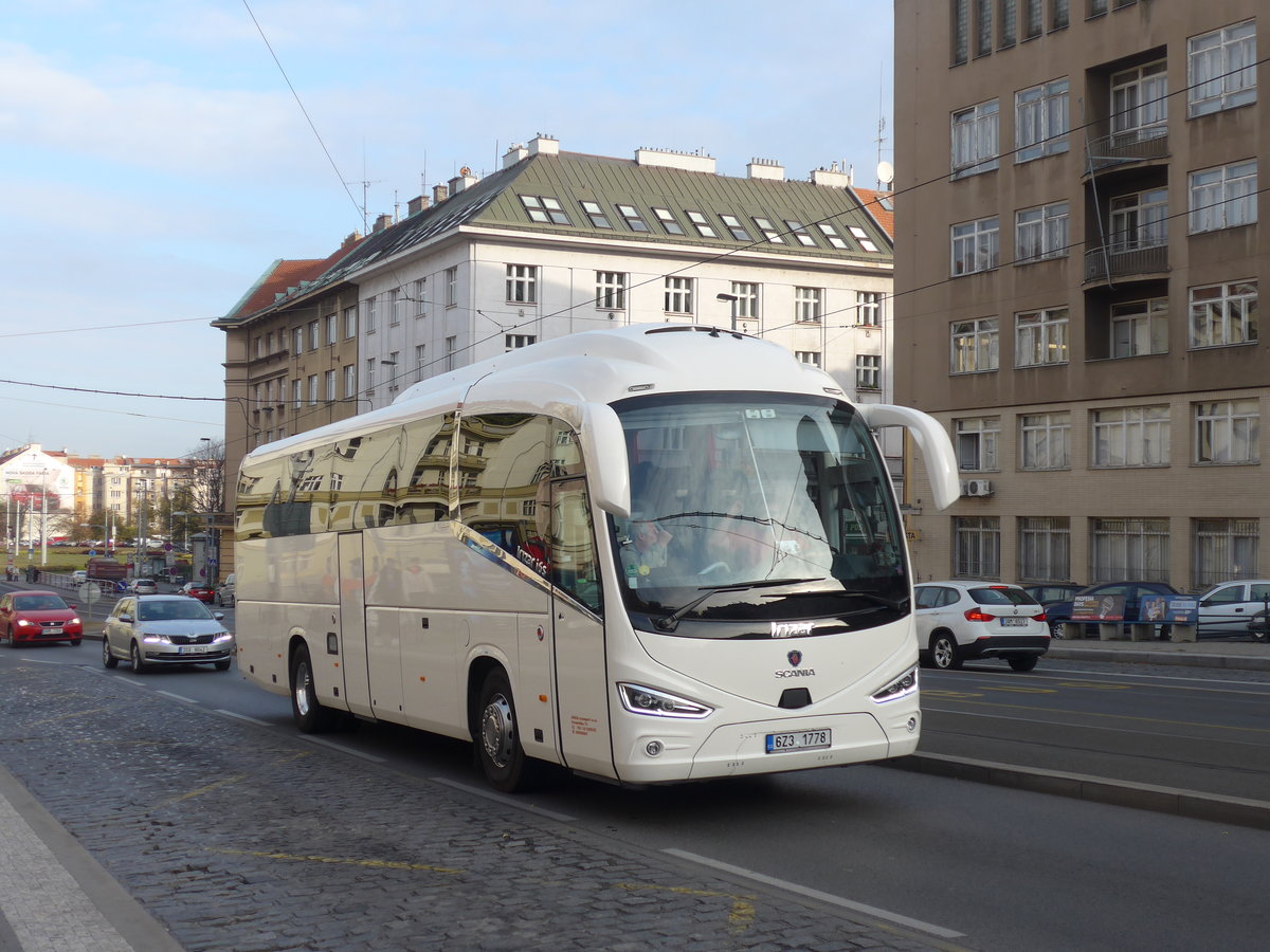 (198'777) - Jancik, Vizovice - 6Z3 1778 - Scania/Irizar am 20. Oktober 2018 in Praha, Kafkova