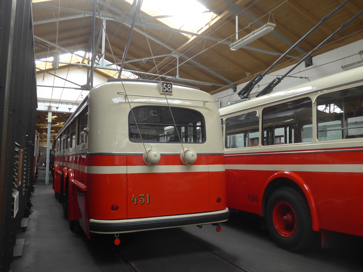(198'800) - DPP Praha - Nr. 431 - Tatra Trolleybus (ex DPB Bratislava/SK; DPMIJ Liberec; ex DPP Praha Nr. 431) am 20. Oktober 2018 in Praha, PNV-Museum
