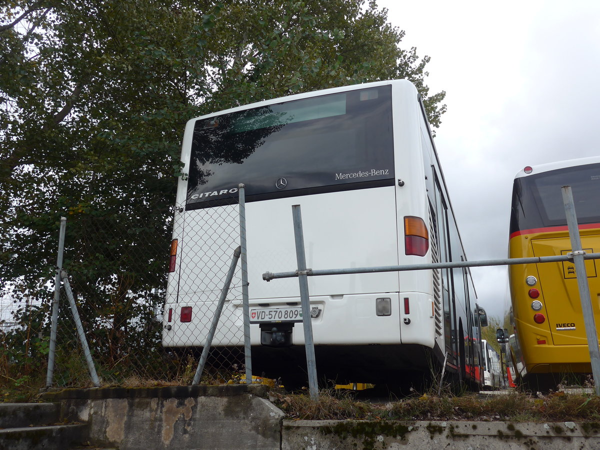 (199'056) - Interbus, Yverdon - Nr. 68/VD 570'809 - Mercedes (ex AFA Adelboden Nr. 93; ex AFA Adelboden Nr. 5) am 28. Oktober 2018 in Yverdon, Postgarage (Einsatz PostAuto)
