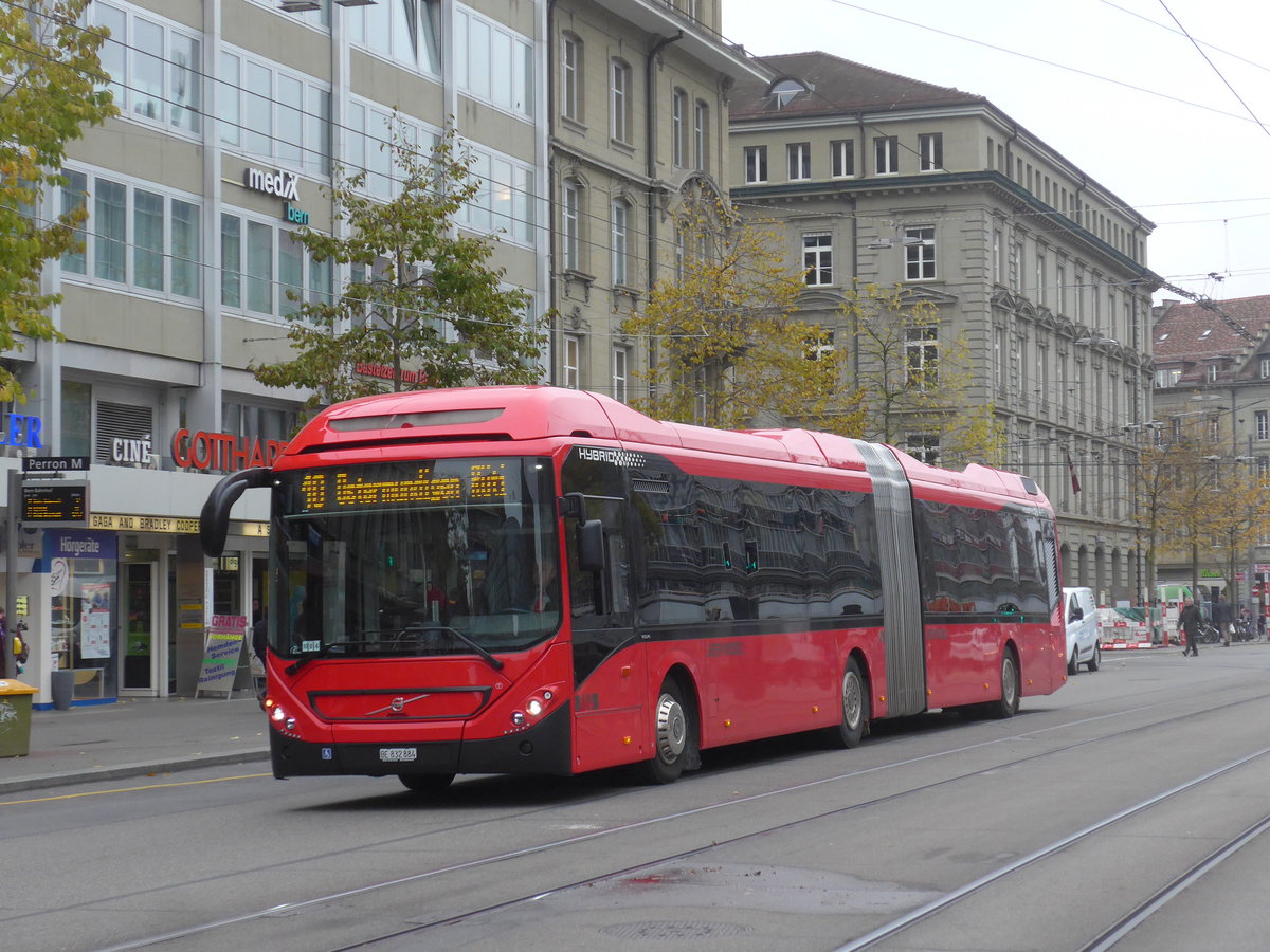 (199'119) - Bernmobil, Bern - Nr. 884/BE 832'884 - Volvo am 29. Oktober 2018 beim Bahnhof Bern