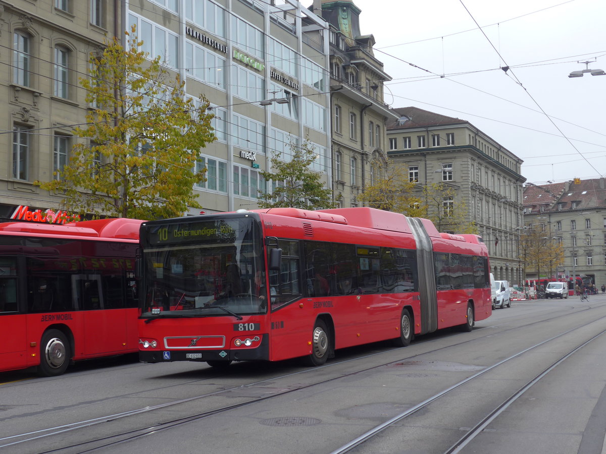 (199'138) - Bernmobil, Bern - Nr. 810/BE 612'810 - Volvo am 29. Oktober 2018 beim Bahnhof Bern