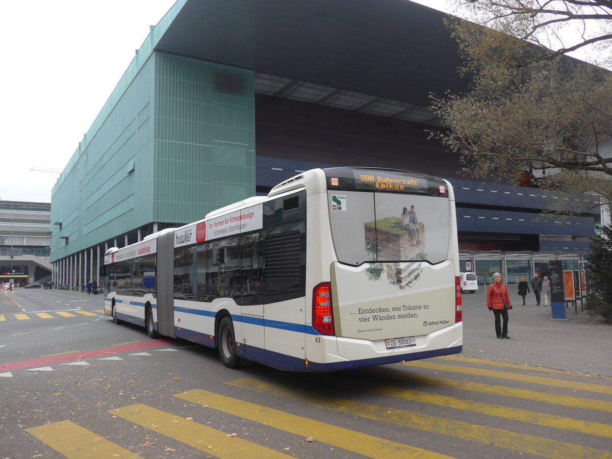 (199'331) - ZVB Zug - Nr. 63/ZG 88'063 - Mercedes am 18. November 2018 in Luzern, Inseli-P