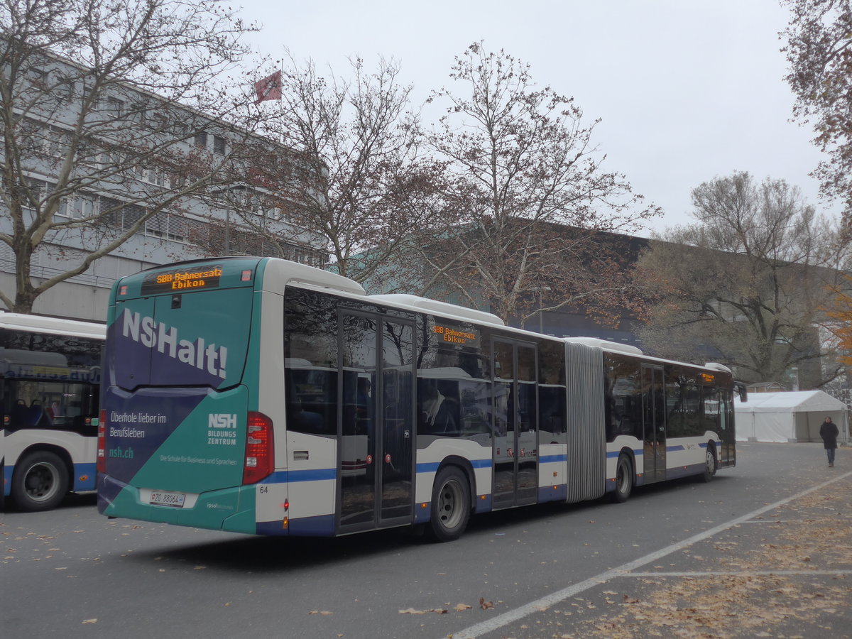 (199'340) - ZVB Zug - Nr. 64/ZG 88'064 - Mercedes am 18. November 2018 in Luzern, Inseli-P