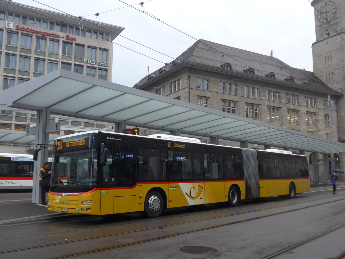 (199'460) - Eurobus, Arbon - Nr. 6/TG 38'838 - MAN am 24. November 2018 beim Bahnhof St. Gallen